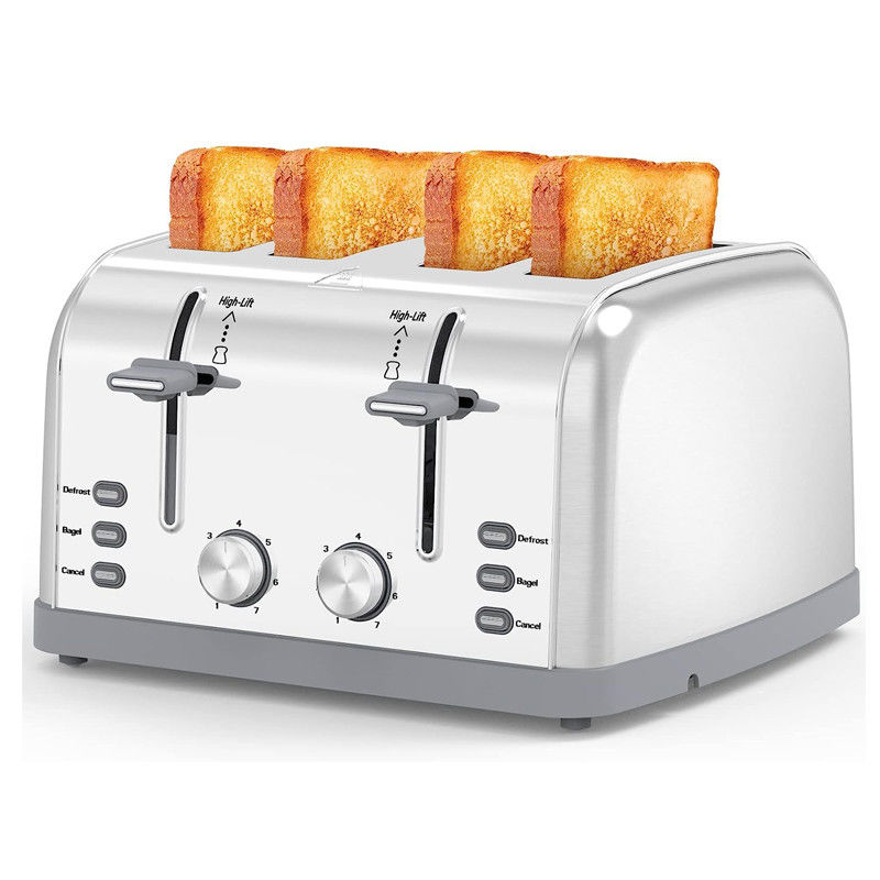 Anbolife XXL 4 Scheiben Toaster elektrisches Logo tragbares Toaster kommerzielles Brot Edelstahl Toaster mit 7 Schattierung
