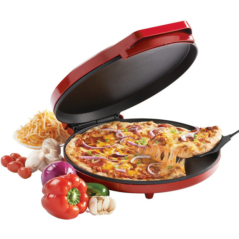 Elektrische 12-Zoll-nicht-klebende Pizza-Maschine für die Heim-Pizza-Pan-Pie Calzone Kocher mit einstellbarer Temperaturregelung