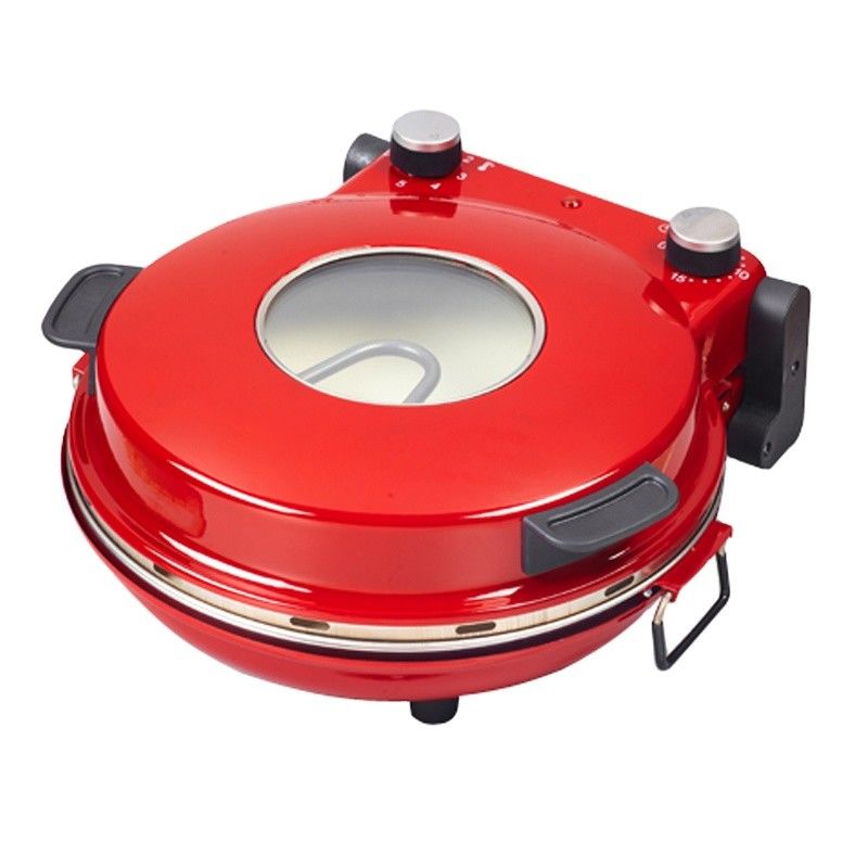 Anbolife elektrische Pizza-Maschine Outdoor tragbare elektrische Lebensmittelmaschine 12 Zoll Pizza Kocher Pizza-Ofen