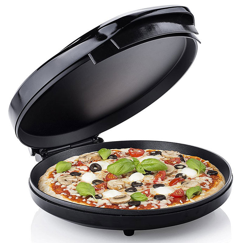 Mehrfunktions-Pizza-Maschine mit Temperaturregelung Ideal für Pizza Quiches Kuchen Crepes BBQ Elektro-Pizzoofen
