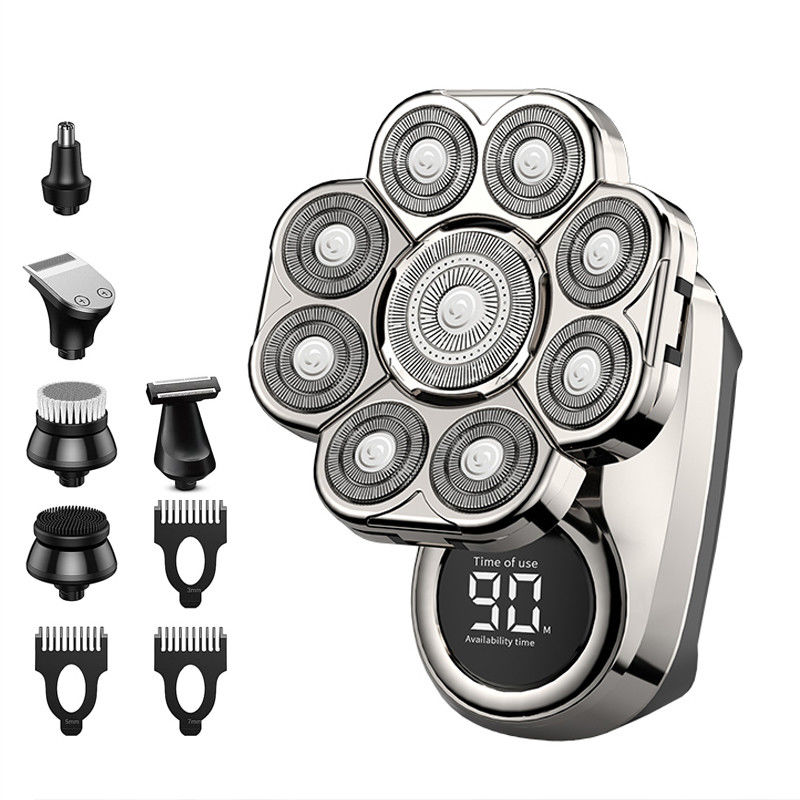 6 in 1 wasserdichtes Rasiermesser Multifunktionales Pflege-Set Kabelloses elektrisches Rasiermesser