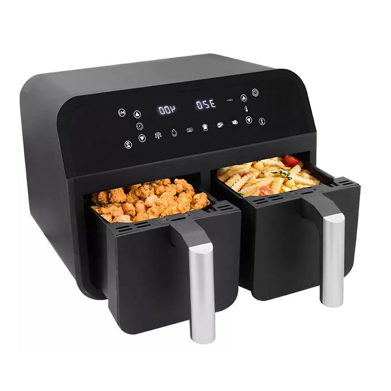 Großer 9L Dual-Air-Fryer mit 10in1-Touch-Voreinstellungen mit Zwei-Zonen-Technologie
