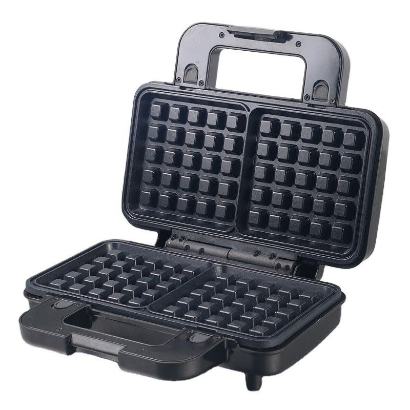 Nichtklebende PTFE-Beschichtung 2 Scheiben Waffelmacher mit abnehmbaren Sandwich und Pfannkuchenmacher