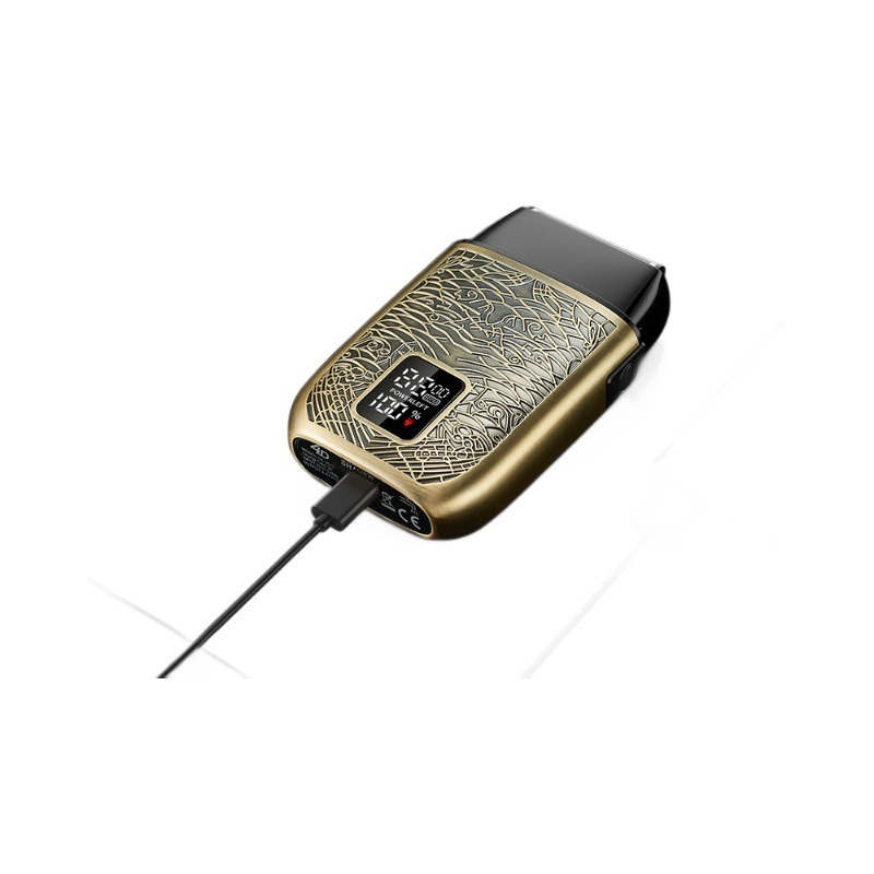 Professionelle elektrische Rasierer für Männer mit 500 mAh Akku, Edelstahlklingen und Ganzkörperwasch