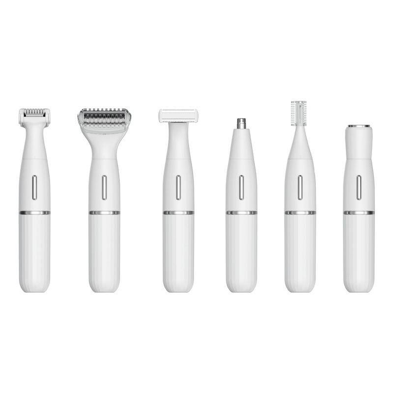 6-in-1 Multifunktionaler Elektrorasierer und Nasenhaartrimmer mit 1 Jahr Garantie und wiederaufladbarer USB-Stromversorgung
