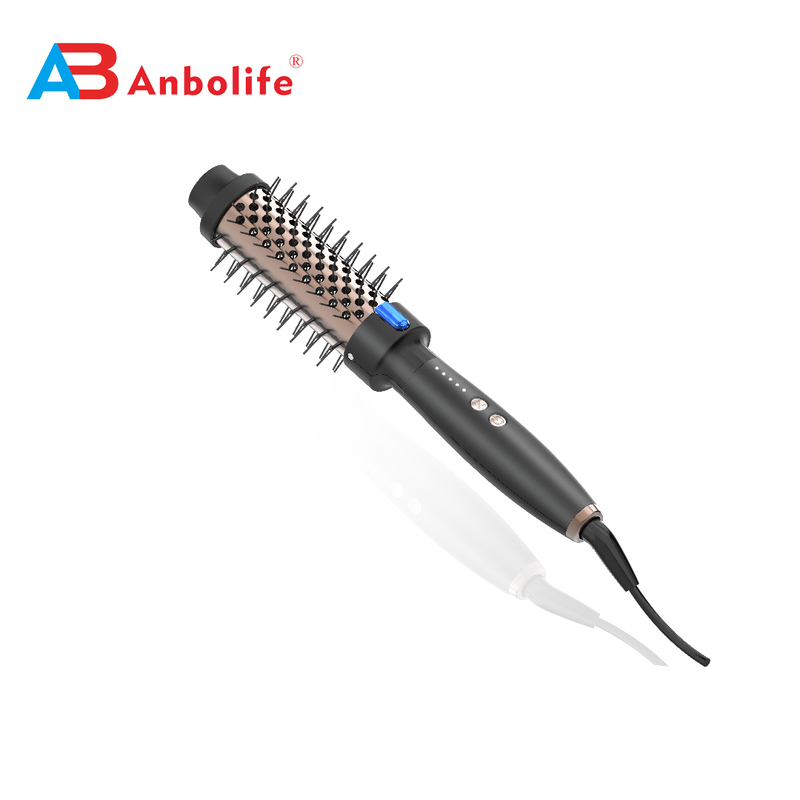 ANBOLIFE 2-in-1 Heißluftbürste mit Heizfunktion, 15 Sekunden schnelles PTC-Heizen und 32/38 mm Rundbürste zum Volumen und Glätten der Haare