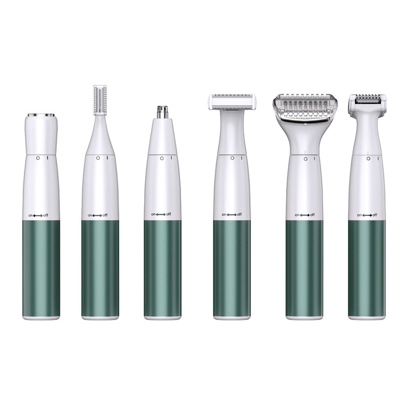 6-in-1- Multifunktionales Frauen-Rasierer-Epilator-Set mit 1200mAh-Batterie Edelstahlklinge und kostenlosen Ersatzteilen