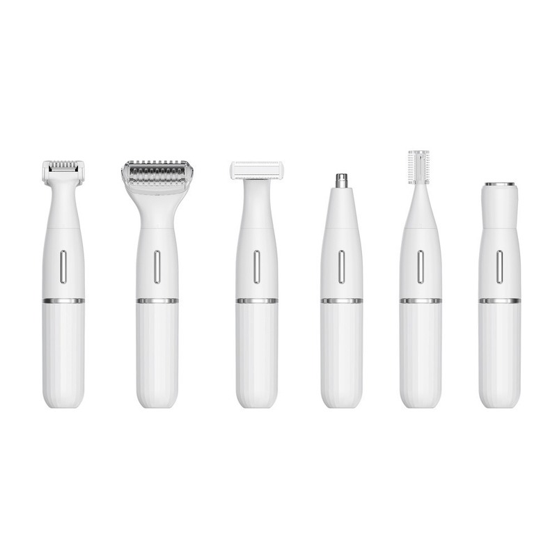 Sechs-in-Eins Multifunktionales Elektrorasierer-Set mit USB-Aufladung, Vollständig Wasserdicht für Augenbrauen-Trimming und Haushaltsgebrauch